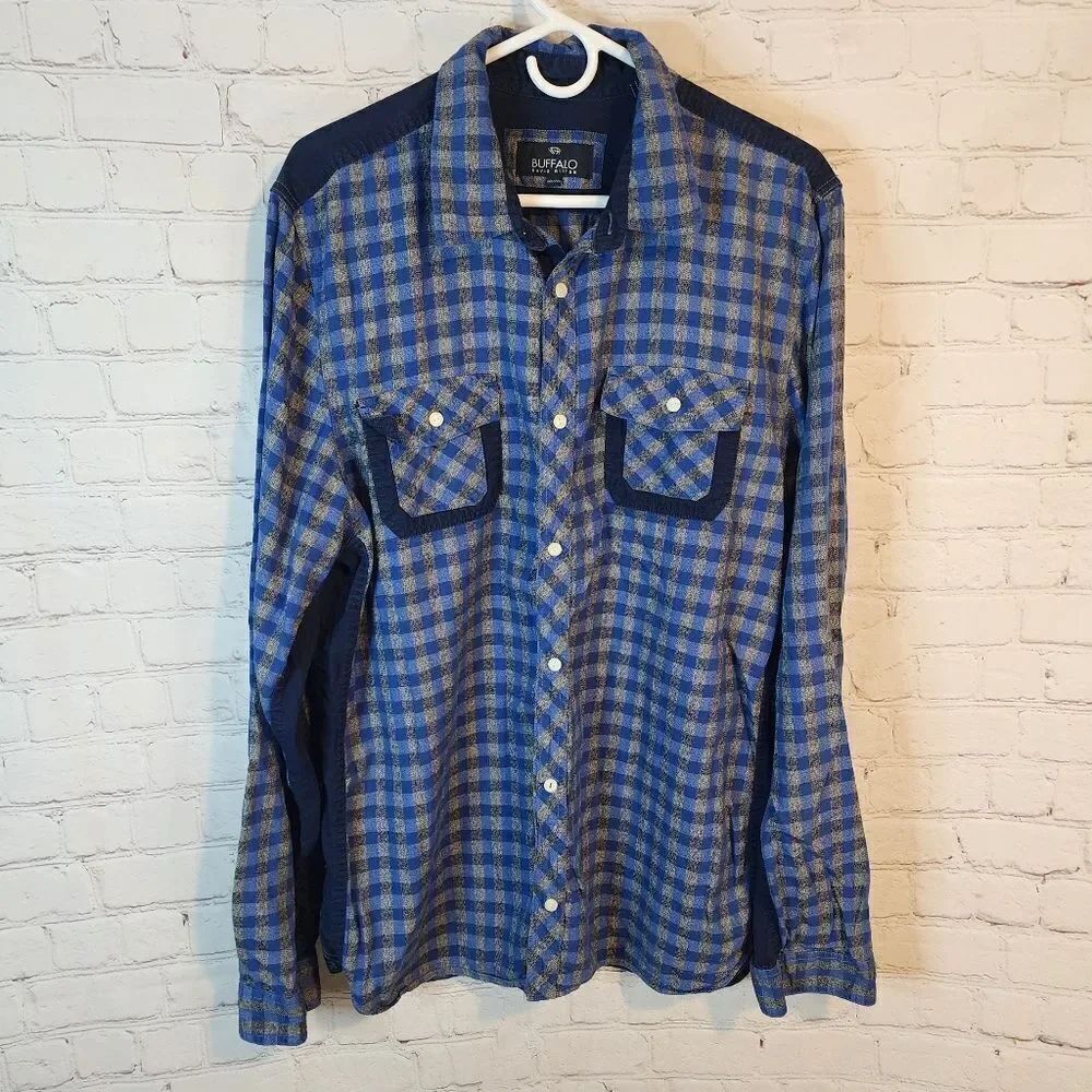 Men's Buffalo David Bitton longsleeve button-down shirt, size XXL